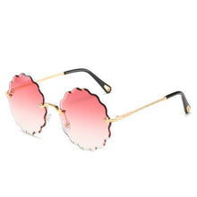 Load image into Gallery viewer, Round Rimless Sunglasses Women 2023 Brand  Feamle Woman Shades Ins Sun glasses lunettes de sol femme Sunglass UV400