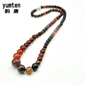 Round Sports Beads Chain Choker Amethyst Necklace Charms Jewelry Making Colar Masculino Kehribar Boncuk Joyas Sieraden Bedeltjes