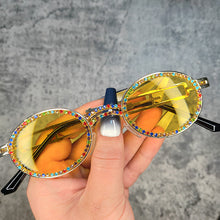 Load image into Gallery viewer, Round Steampunk Small Blingbling Sunglasses For Women Men 2023 Diamond  Designer Gradient Gothic Sunglasses Men Feminino