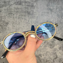 Load image into Gallery viewer, Round Steampunk Small Blingbling Sunglasses For Women Men 2023 Diamond  Designer Gradient Gothic Sunglasses Men Feminino