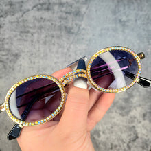 Load image into Gallery viewer, Round Steampunk Small Blingbling Sunglasses For Women Men 2023 Diamond  Designer Gradient Gothic Sunglasses Men Feminino