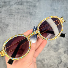 Load image into Gallery viewer, Round Steampunk Small Blingbling Sunglasses For Women Men 2023 Diamond  Designer Gradient Gothic Sunglasses Men Feminino