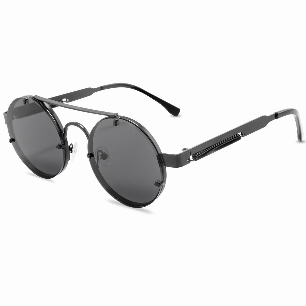 Round Steampunk Sunglasses Brand Design Men Women Metal Punk Sun Glasses Vintage Sunglass UV400 Shades Eyewear Gafas de Sol