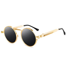 Load image into Gallery viewer, Round Steampunk Sunglasses Brand Design Men Women Metal Punk Sun glasses Vintage Sunglass UV400 Shades Eyewear Gafas de Sol