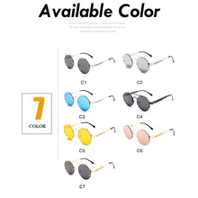 Load image into Gallery viewer, Round Steampunk Sunglasses Brand Design Men Women Metal Punk Sun glasses Vintage Sunglass UV400 Shades Eyewear Gafas de Sol