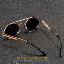Load image into Gallery viewer, Round Steampunk Sunglasses Brand Design Men Women Metal Punk Sun glasses Vintage Sunglass UV400 Shades Eyewear Gafas de Sol