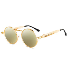 Load image into Gallery viewer, Round Steampunk Sunglasses Brand Men Women Vintage Metal Punk Sun glasses UV400 Shades Eyewear Oculos Gafas de Sol