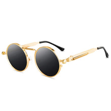 Load image into Gallery viewer, Round Steampunk Sunglasses Brand Men Women Vintage Metal Punk Sun glasses UV400 Shades Eyewear Oculos Gafas de Sol
