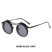 Load image into Gallery viewer, Round Steampunk Sunglasses Men Women Punk Sun Glasses Brand Designer Mirror UV400 Shades Male Female Goggle Eyewear