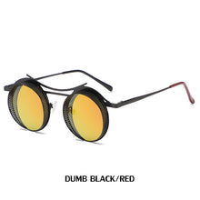 Load image into Gallery viewer, Round Steampunk Sunglasses Men Women Punk Sun Glasses Brand Designer Mirror UV400 Shades Male Female Goggle Eyewear