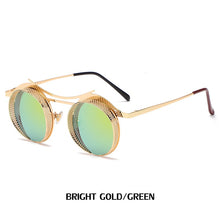 Load image into Gallery viewer, Round Steampunk Sunglasses Men Women Punk Sun Glasses Brand Designer Mirror UV400 Shades Male Female Goggle Eyewear