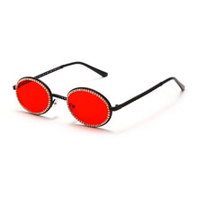 Load image into Gallery viewer, Round Steampunk Sunglasses Oval Vintage Sun Glasses Diamond Retro Eyeglasses  Brand Glasses UV400