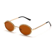Load image into Gallery viewer, Round Steampunk Sunglasses Oval Vintage Sun Glasses Diamond Retro Eyeglasses  Brand Glasses UV400