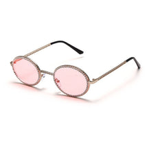 Load image into Gallery viewer, Round Steampunk Sunglasses Oval Vintage Sun Glasses Diamond Retro Eyeglasses  Brand Glasses UV400