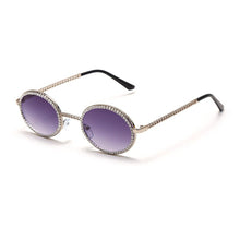 Load image into Gallery viewer, Round Steampunk Sunglasses Oval Vintage Sun Glasses Diamond Retro Eyeglasses  Brand Glasses UV400