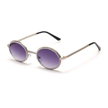 Load image into Gallery viewer, Round Steampunk Sunglasses Oval Vintage Sun Glasses Diamond Retro Eyeglasses  Brand Glasses UV400