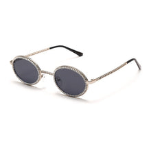 Load image into Gallery viewer, Round Steampunk Sunglasses Oval Vintage Sun Glasses Diamond Retro Eyeglasses  Brand Glasses UV400