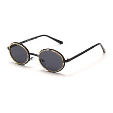 Load image into Gallery viewer, Round Steampunk Sunglasses Oval Vintage Sun Glasses Diamond Retro Eyeglasses  Brand Glasses UV400