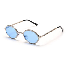 Load image into Gallery viewer, Round Steampunk Sunglasses Oval Vintage Sun Glasses Diamond Retro Eyeglasses  Brand Glasses UV400