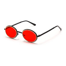 Load image into Gallery viewer, Round Steampunk Sunglasses Oval Vintage Sun Glasses Diamond Retro Eyeglasses  Brand Glasses UV400