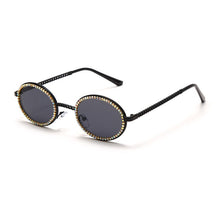 Load image into Gallery viewer, Round Steampunk Sunglasses Oval Vintage Sun Glasses Diamond Retro Eyeglasses  Brand Glasses UV400