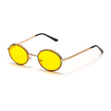 Load image into Gallery viewer, Round Steampunk Sunglasses Oval Vintage Sun Glasses Diamond Retro Eyeglasses  Brand Glasses UV400