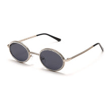 Load image into Gallery viewer, Round Steampunk Sunglasses Oval Vintage Sun Glasses Diamond Retro Eyeglasses  Brand Glasses UV400