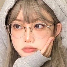 Load image into Gallery viewer, Round Stylish 2023 Clear Ocean Lens Glasses Women Men  Designer Shopping Travel Eyeglasses Metal Frame Trend Eyewear