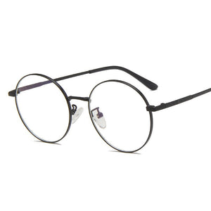 Round Stylish 2023 Clear Ocean Lens Glasses Women Men  Designer Shopping Travel Eyeglasses Metal Frame Trend Eyewear