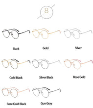 Load image into Gallery viewer, Round Stylish 2023 Clear Ocean Lens Glasses Women Men  Designer Shopping Travel Eyeglasses Metal Frame Trend Eyewear