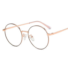 Load image into Gallery viewer, Round Stylish 2023 Clear Ocean Lens Glasses Women Men  Designer Shopping Travel Eyeglasses Metal Frame Trend Eyewear