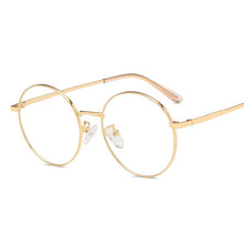 Load image into Gallery viewer, Round Stylish 2023 Clear Ocean Lens Glasses Women Men  Designer Shopping Travel Eyeglasses Metal Frame Trend Eyewear