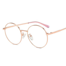 Load image into Gallery viewer, Round Stylish 2023 Clear Ocean Lens Glasses Women Men  Designer Shopping Travel Eyeglasses Metal Frame Trend Eyewear