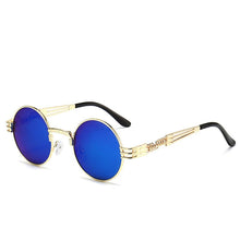 Carica l'immagine nel visualizzatore di Gallery, Round Sunglasses Steampunk Retro Sunglasses Ladies Men Sunglasses UV400 Goggles Shadow Driving Gothic Retro Sunglasses