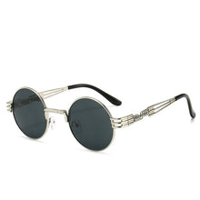 Carica l'immagine nel visualizzatore di Gallery, Round Sunglasses Steampunk Retro Sunglasses Ladies Men Sunglasses UV400 Goggles Shadow Driving Gothic Retro Sunglasses