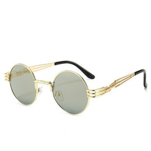 Carica l'immagine nel visualizzatore di Gallery, Round Sunglasses Steampunk Retro Sunglasses Ladies Men Sunglasses UV400 Goggles Shadow Driving Gothic Retro Sunglasses