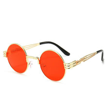Carica l'immagine nel visualizzatore di Gallery, Round Sunglasses Steampunk Retro Sunglasses Ladies Men Sunglasses UV400 Goggles Shadow Driving Gothic Retro Sunglasses