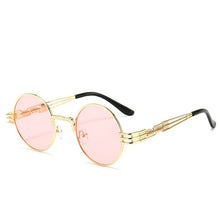 Carica l'immagine nel visualizzatore di Gallery, Round Sunglasses Steampunk Retro Sunglasses Ladies Men Sunglasses UV400 Goggles Shadow Driving Gothic Retro Sunglasses
