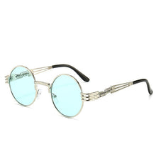 Carica l'immagine nel visualizzatore di Gallery, Round Sunglasses Steampunk Retro Sunglasses Ladies Men Sunglasses UV400 Goggles Shadow Driving Gothic Retro Sunglasses