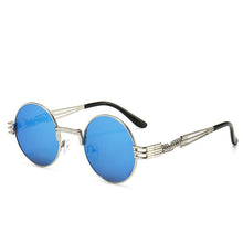 Carica l'immagine nel visualizzatore di Gallery, Round Sunglasses Steampunk Retro Sunglasses Ladies Men Sunglasses UV400 Goggles Shadow Driving Gothic Retro Sunglasses