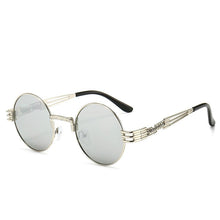 Carica l'immagine nel visualizzatore di Gallery, Round Sunglasses Steampunk Retro Sunglasses Ladies Men Sunglasses UV400 Goggles Shadow Driving Gothic Retro Sunglasses