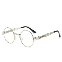 Carica l'immagine nel visualizzatore di Gallery, Round Sunglasses Steampunk Retro Sunglasses Ladies Men Sunglasses UV400 Goggles Shadow Driving Gothic Retro Sunglasses