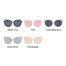 Load image into Gallery viewer, Round Sunglasses Women Brand Designer Oval Oversized Sun Glasses Female Retro Black Eyewear UV400