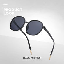 Load image into Gallery viewer, Round Sunglasses Women Brand Designer Oval Oversized Sun Glasses Female Retro Black Eyewear UV400