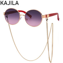 Load image into Gallery viewer, Round Sunglasses Women 2023  Brand Steampunk Sun Glasses For Men With Chain Ladies Sunglass Gafas De Sol Hombre