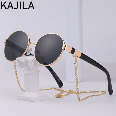 Round Sunglasses Women 2023  Brand Steampunk Sun Glasses For Men With Chain Ladies Sunglass Gafas De Sol Hombre