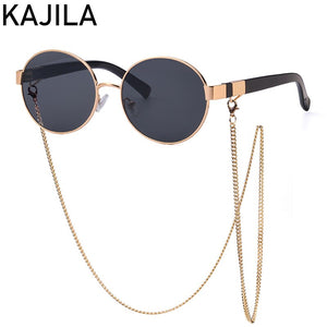 Round Sunglasses Women 2023  Brand Steampunk Sun Glasses For Men With Chain Ladies Sunglass Gafas De Sol Hombre