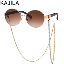 Load image into Gallery viewer, Round Sunglasses Women 2023  Brand Steampunk Sun Glasses For Men With Chain Ladies Sunglass Gafas De Sol Hombre