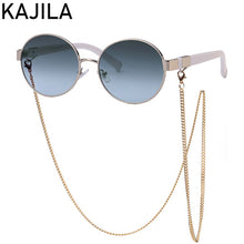 Load image into Gallery viewer, Round Sunglasses Women 2023  Brand Steampunk Sun Glasses For Men With Chain Ladies Sunglass Gafas De Sol Hombre