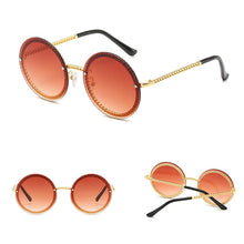Load image into Gallery viewer, Round Sunglasses Women&#39;s 2023  Brand Rimless Sun glasses lunettes de sol femme Shades Women Sunglass zonnebril dames UV400